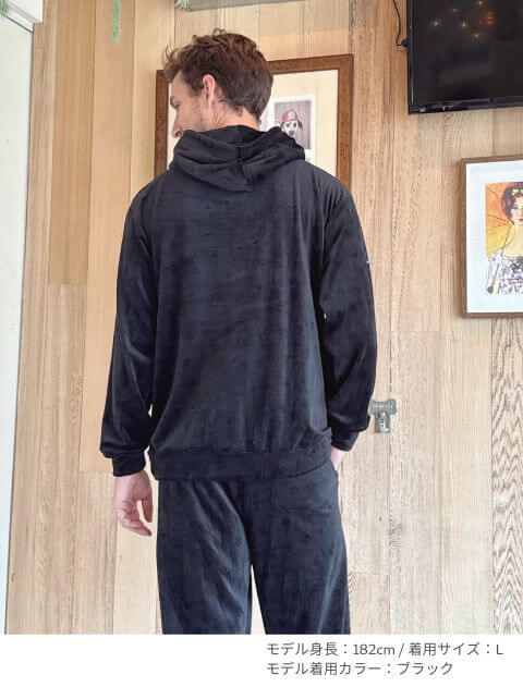 ストレッチベロアジップパーカー  ブランドのドッグデプト/DOG DEPT