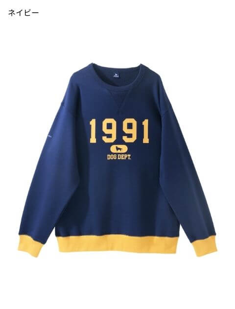 カレッジロゴクルースウェット  ブランドのドッグデプト/DOG DEPT