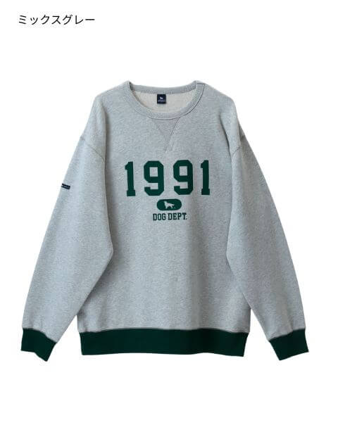 カレッジロゴクルースウェット  ブランドのドッグデプト/DOG DEPT