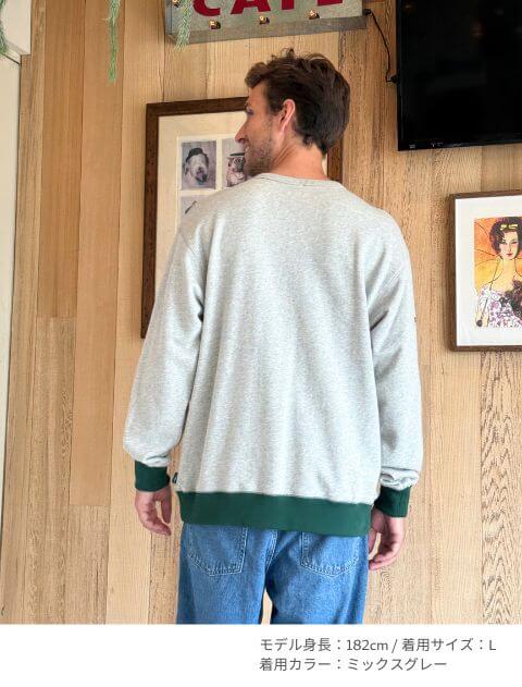 UNISEX】カレッジロゴクルースウェット