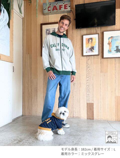 カレッジロゴジップパーカー  ブランドのドッグデプト/DOG DEPT