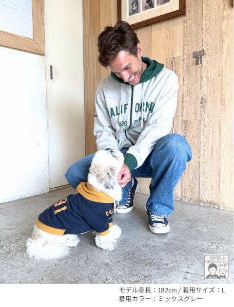 カレッジロゴジップパーカー  ブランドのドッグデプト/DOG DEPT