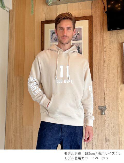 11ロゴパーカー  ブランドのドッグデプト/DOG DEPT