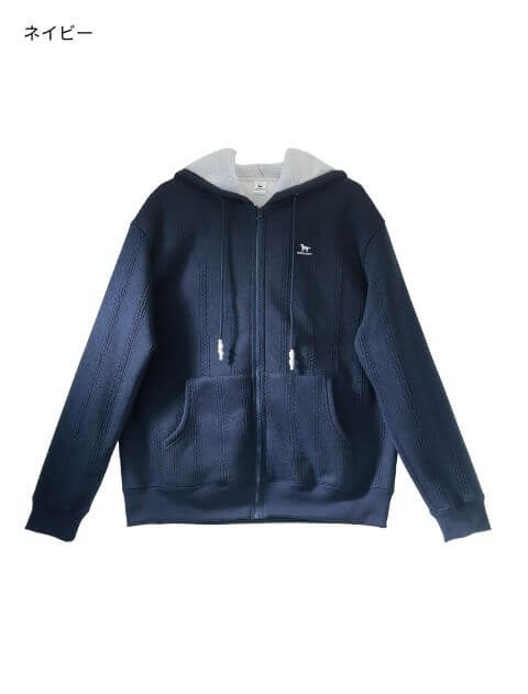 裏ボアケーブルジップパーカー ブランドのドッグデプト/DOG DEPT