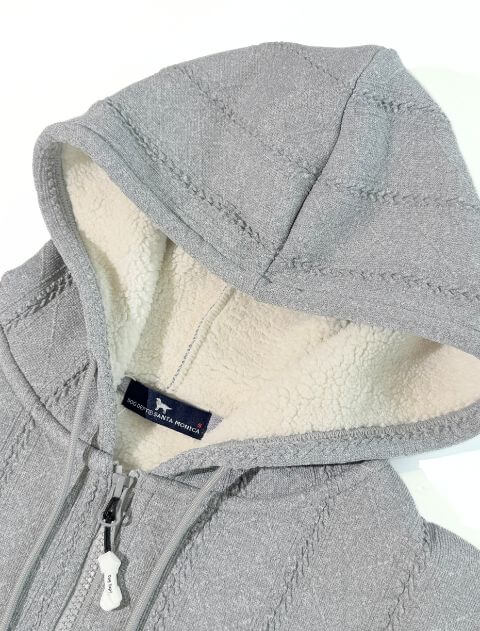 裏ボアケーブルジップパーカー ブランドのドッグデプト/DOG DEPT