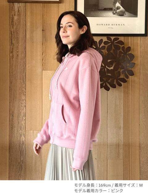 裏ボアケーブルジップパーカー ブランドのドッグデプト/DOG DEPT