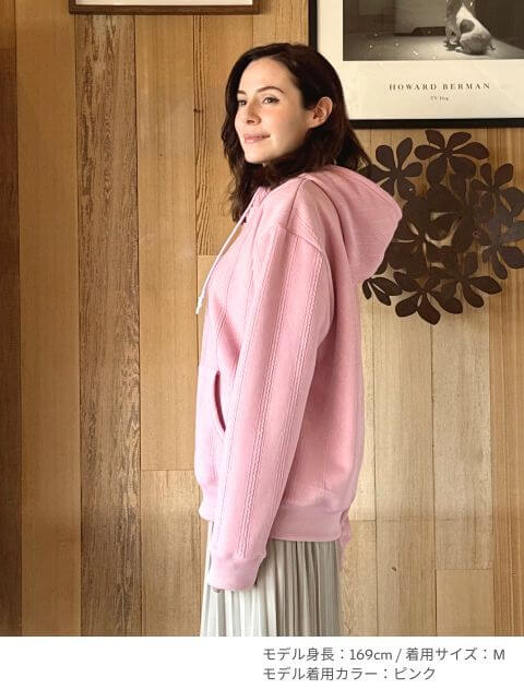 裏ボアケーブルジップパーカー ブランドのドッグデプト/DOG DEPT