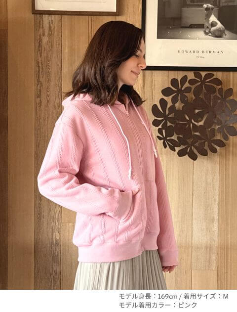 裏ボアケーブルジップパーカー ブランドのドッグデプト/DOG DEPT