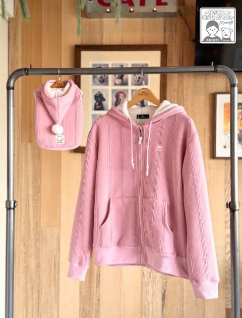 裏ボアケーブルジップパーカー ブランドのドッグデプト/DOG DEPT