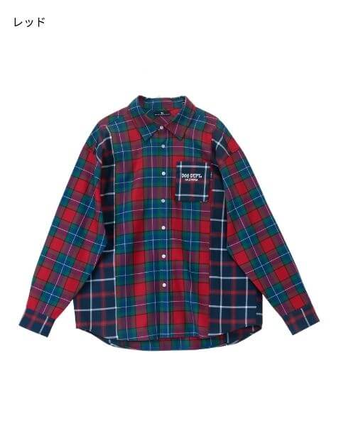 切り替えチェックR/Gシャツ   ブランドのドッグデプト/DOG DEPT