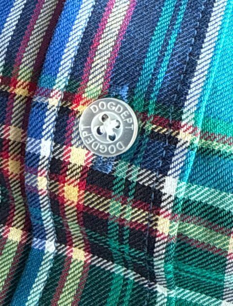 切り替えチェックR/Gシャツ   ブランドのドッグデプト/DOG DEPT