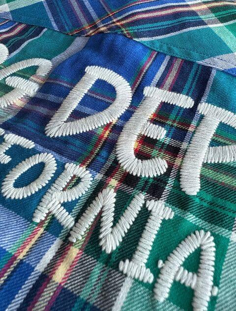 切り替えチェックR/Gシャツ   ブランドのドッグデプト/DOG DEPT