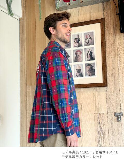 切り替えチェックR/Gシャツ   ブランドのドッグデプト/DOG DEPT