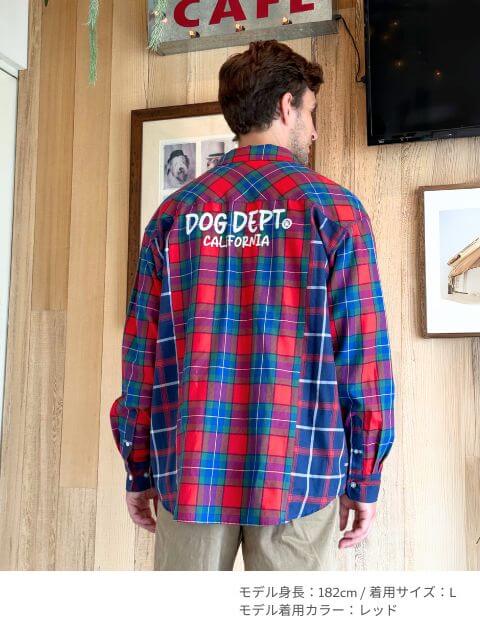 切り替えチェックR/Gシャツ   ブランドのドッグデプト/DOG DEPT