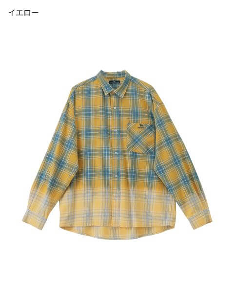 ブリーチチェックシャツパーカー   ブランドのドッグデプト/DOG DEPT