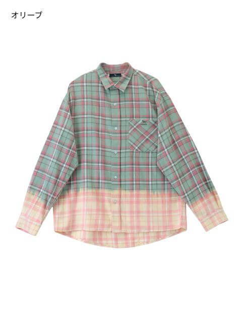 ブリーチチェックシャツパーカー   ブランドのドッグデプト/DOG DEPT