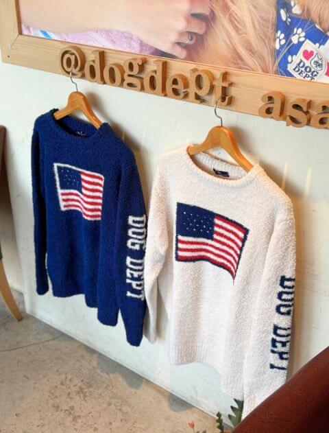 もこもこフラッグニット   ブランドのドッグデプト/DOG DEPT