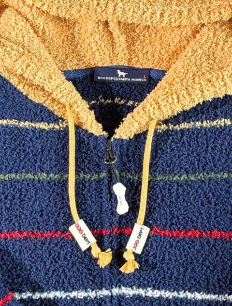 もこもこボーダージップパーカー   ブランドのドッグデプト/DOG DEPT