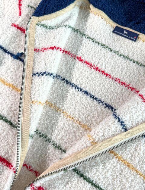 もこもこボーダージップパーカー   ブランドのドッグデプト/DOG DEPT