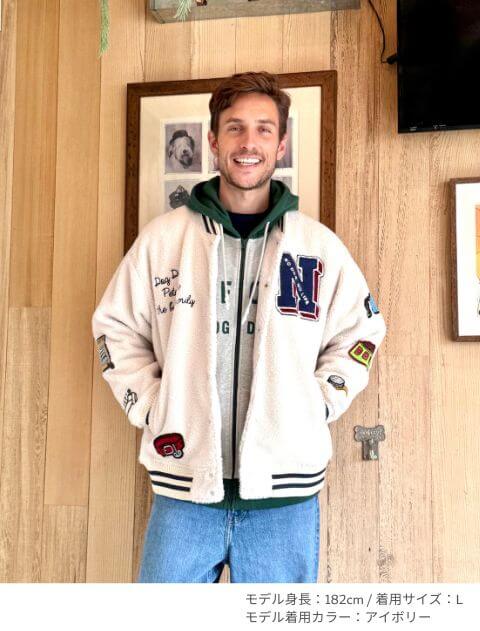 アピールボアフリーススタジャン ブランドのドッグデプト/DOG DEPT