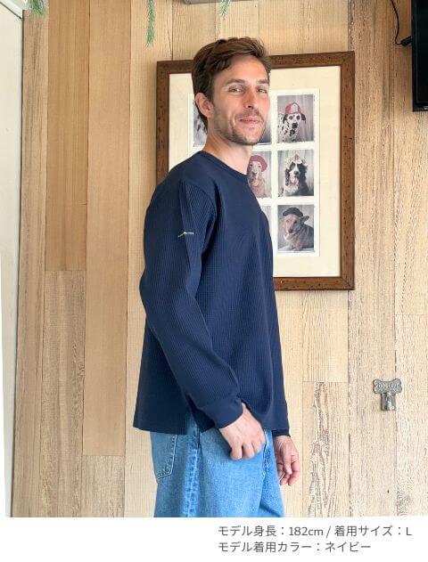 ハイテンションワッフルロンT  ブランドのドッグデプト/DOG DEPT