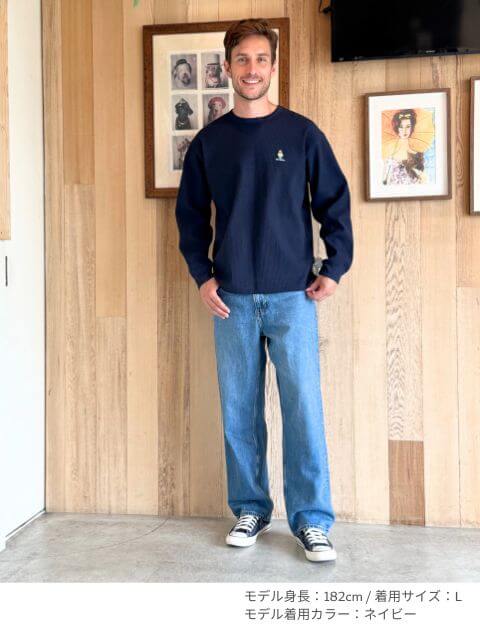 ハイテンションワッフルロンT  ブランドのドッグデプト/DOG DEPT