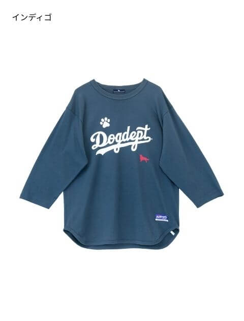 スポーツロゴ７分袖  ブランドのドッグデプト/DOG DEPT