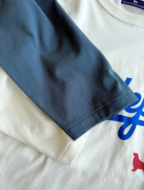 スポーツロゴ７分袖  ブランドのドッグデプト/DOG DEPT