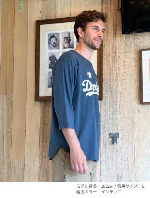 スポーツロゴ７分袖  ブランドのドッグデプト/DOG DEPT