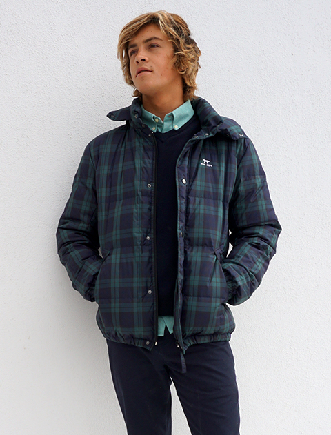 期間限定アウトレット》【UNISEX】チェックダウンジャケット