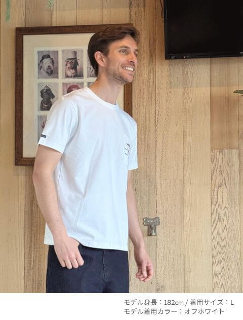 ポケットロゴ 復刻 ベーシックT  ブランドのドッグデプト/DOG DEPT