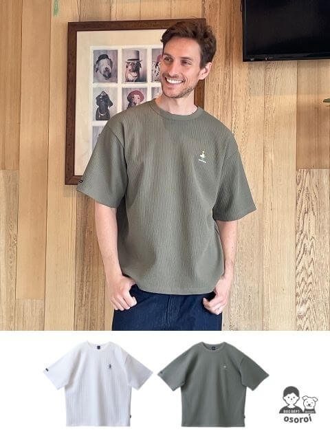 【UNISEX】ハイテンションワッフル　クルーT