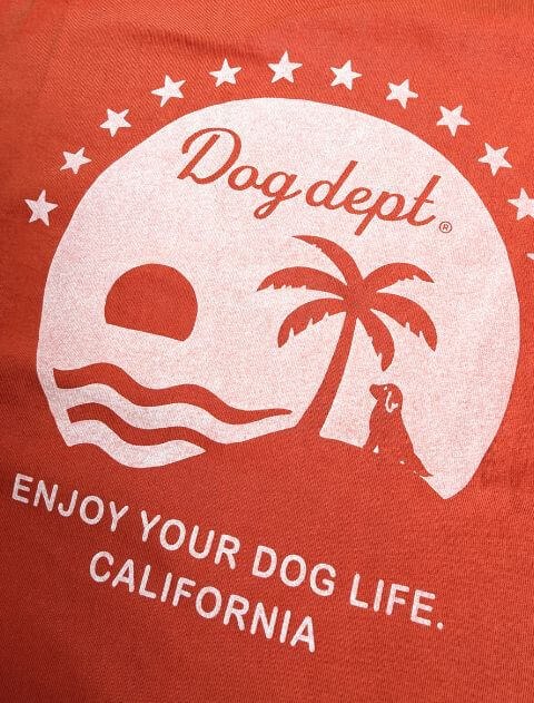 サンセットパームロゴT ブランドのドッグデプト/DOG DEPT