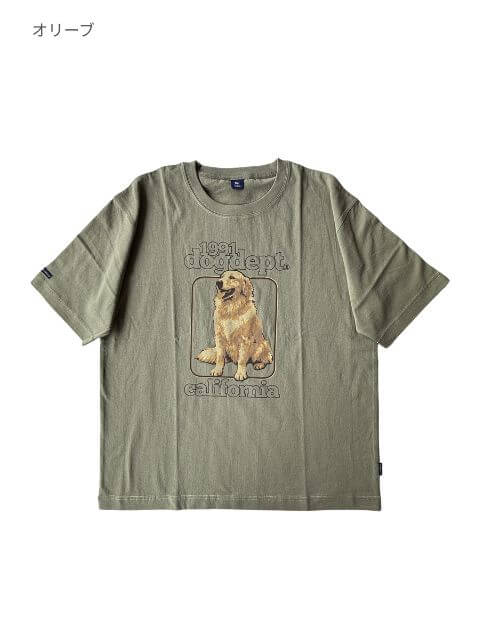 ゴールデンフォトプリント　Tシャツ  ブランドのドッグデプト/DOG DEPT