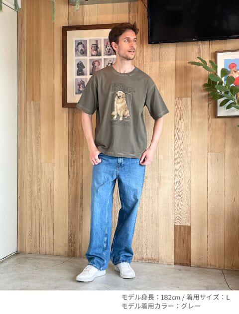 ゴールデンフォトプリント　Tシャツ  ブランドのドッグデプト/DOG DEPT