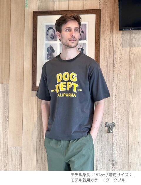 ダメージロゴフロッキー Tシャツ  ブランドのドッグデプト/DOG DEPT