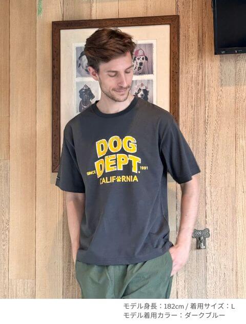 ダメージロゴフロッキー Tシャツ  ブランドのドッグデプト/DOG DEPT