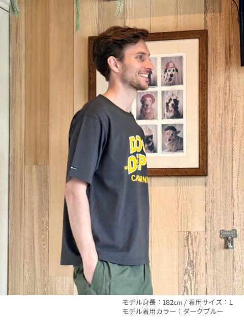 ダメージロゴフロッキー Tシャツ  ブランドのドッグデプト/DOG DEPT