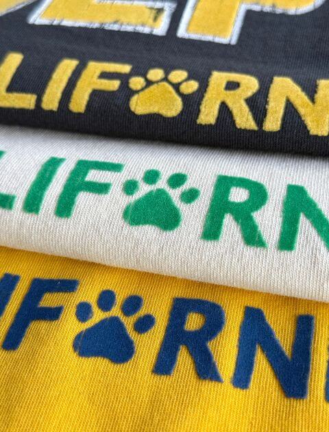 ダメージロゴフロッキー Tシャツ  ブランドのドッグデプト/DOG DEPT