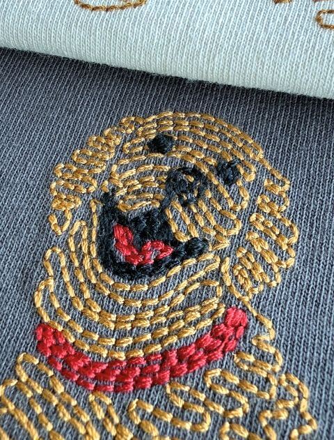 スマイルゴールデン刺繍T  ブランドのドッグデプト/DOG DEPT