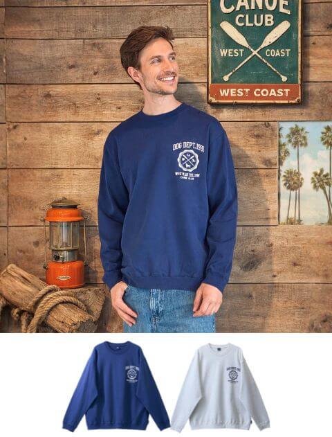【UNISEX】WANWAN COLLEGE 天竺クルー