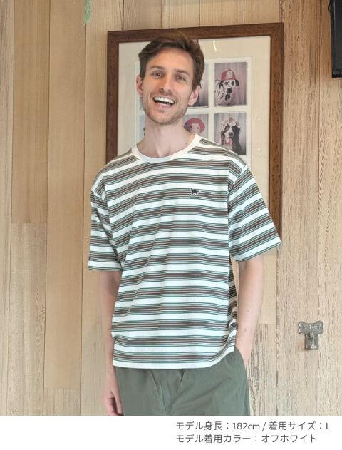 ナチュラルヴィンテージボーダー Tシャツ ブランドのドッグデプト/DOG DEPT