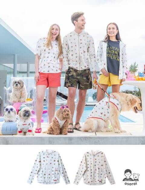 【UNISEX】DOGS IN SHADES ジップパーカー