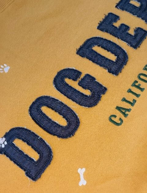 デニムアップリロゴスウェット   ブランドのドッグデプト/DOG DEPT