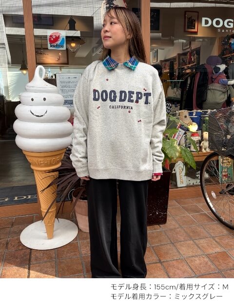 デニムアップリロゴスウェット   ブランドのドッグデプト/DOG DEPT