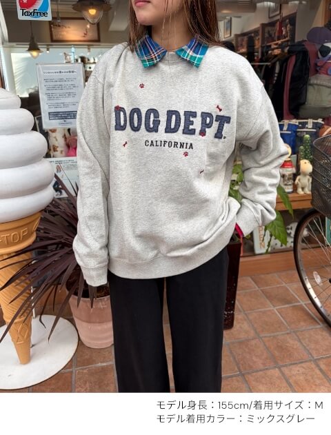 デニムアップリロゴスウェット   ブランドのドッグデプト/DOG DEPT