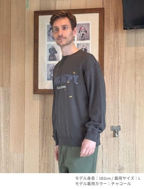 デニムアップリロゴスウェット   ブランドのドッグデプト/DOG DEPT