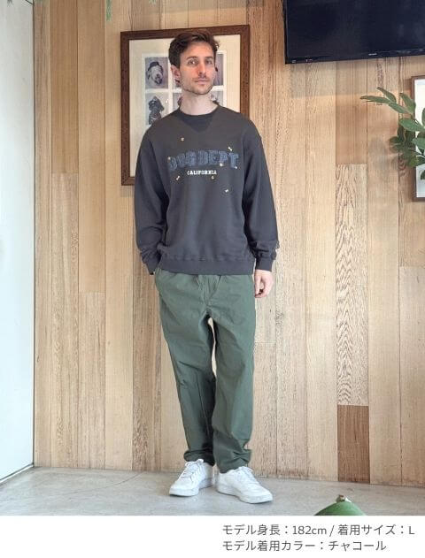 デニムアップリロゴスウェット   ブランドのドッグデプト/DOG DEPT