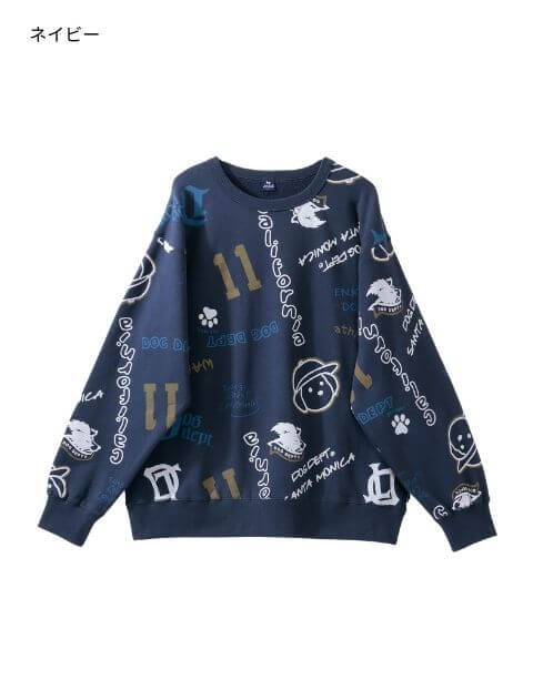 HELLO.MAX総柄ロゴクルー   ブランドのドッグデプト/DOG DEPT