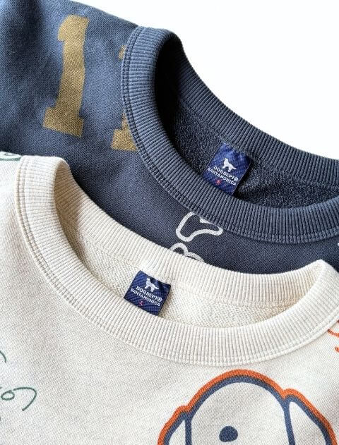 HELLO.MAX総柄ロゴクルー   ブランドのドッグデプト/DOG DEPT